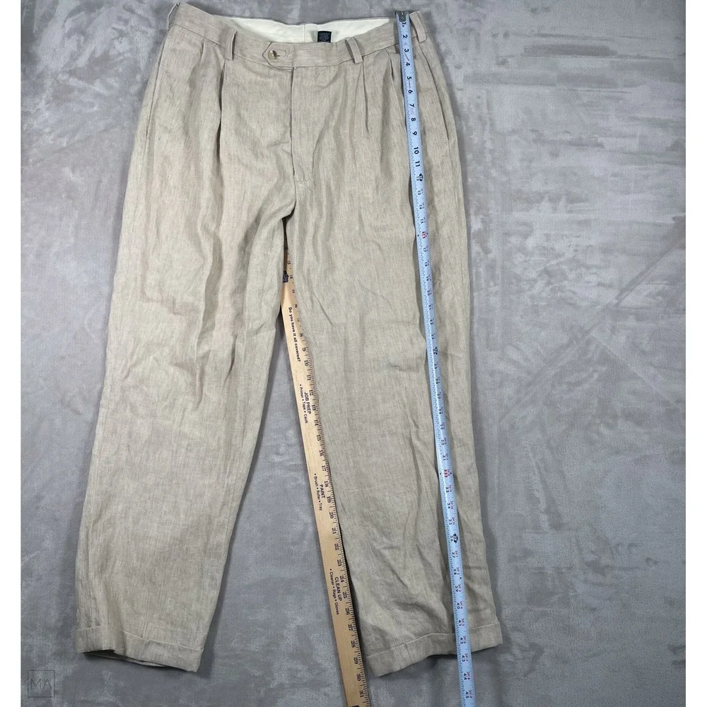 Jos. A. Bank Men's Pants Trousers 100% Linen Neutral Business Casual 36x30 Beige